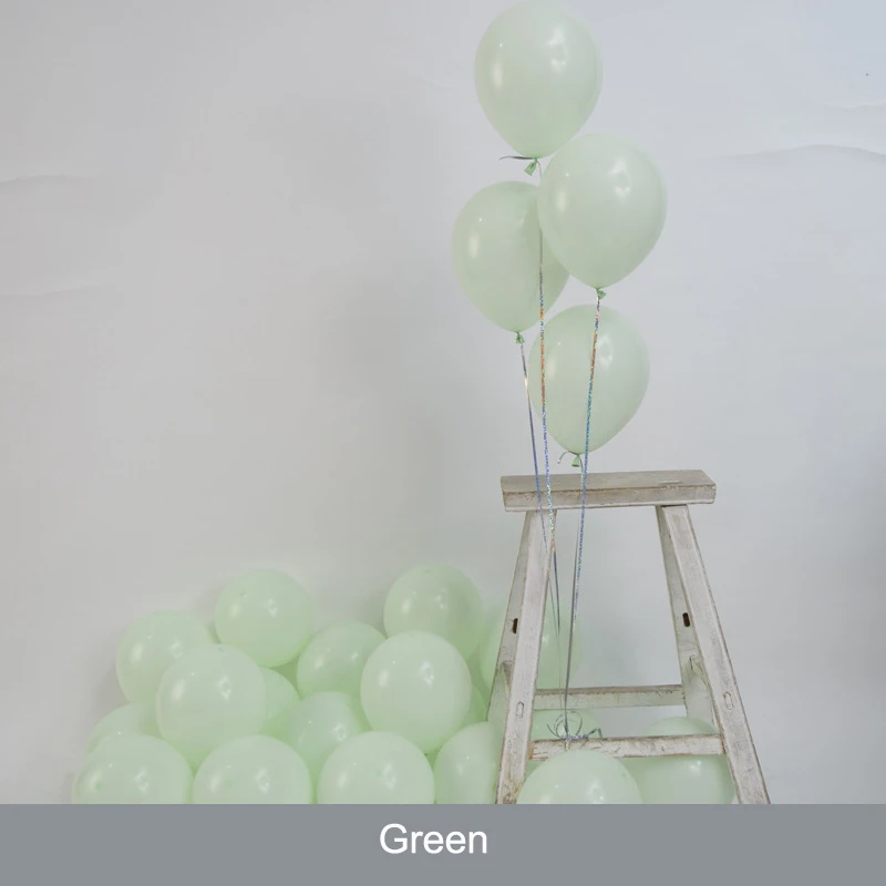 Green Macaroon 50~ 100 шт./пакет 10in латексных воздушных шаров с 33 Цвета надувные свадебные украшения воздушный шар с надписью "Happy Birthday" Вечерние материалы воздушных шаров - Цвет: Green Macaroon