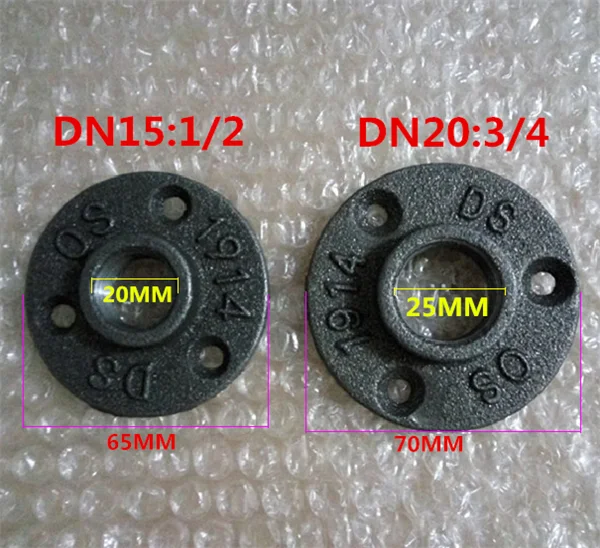 10 шт. железные фитинги для труб настенное крепление пола античный DN15 фланцевый