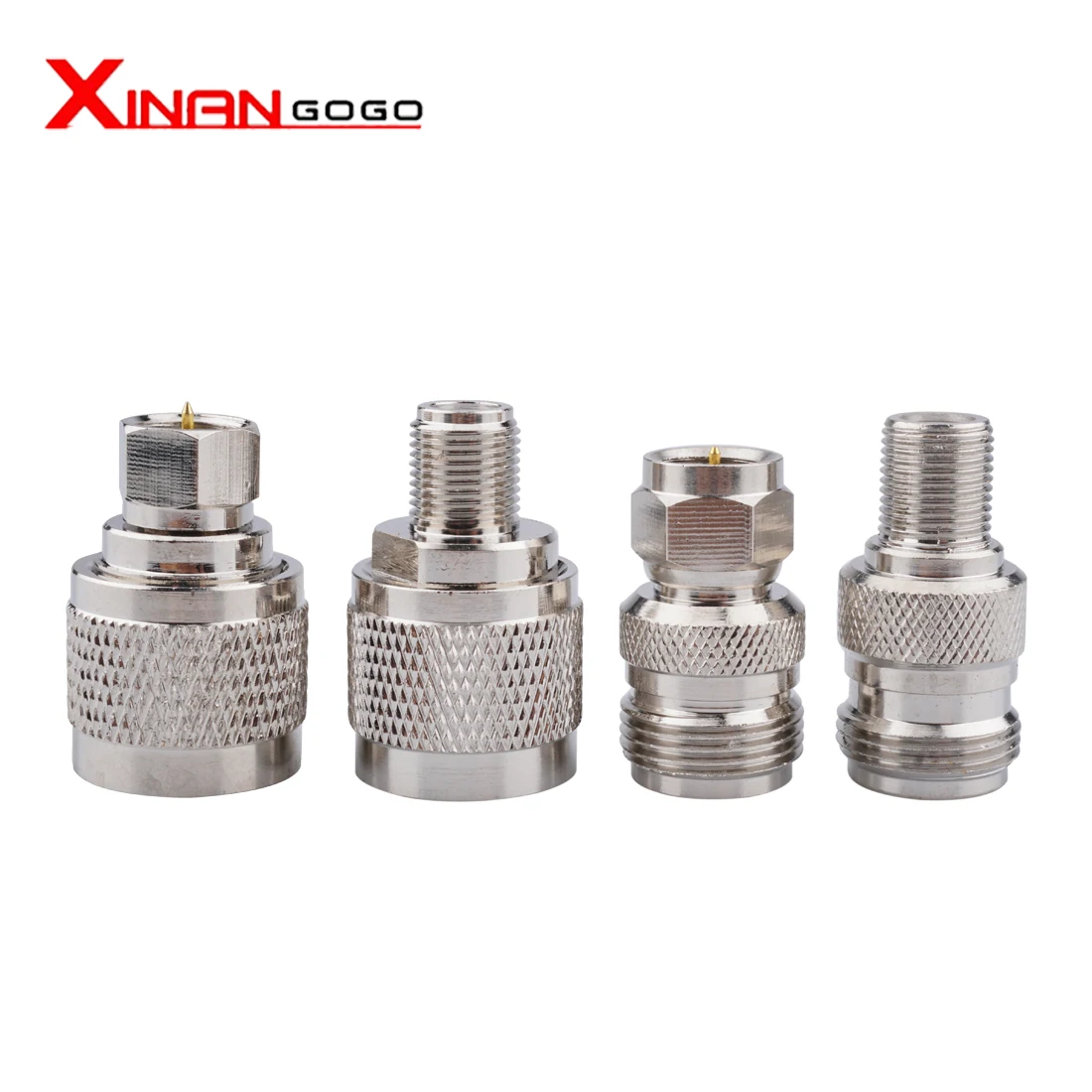 4pcs/Set N to F Type Adapter RF Coaxial Connector N Male Female to F Male Female 4 Type Test Converter L16 to F Male scut iec320 to type f