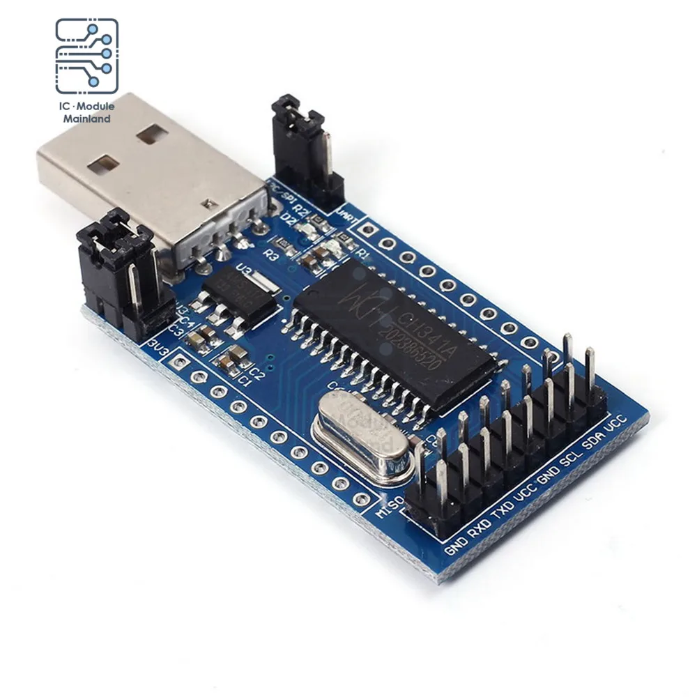 Программатор WCH341A с USB на UART IIC SPI I2C конвертер параллельным портом встроенный