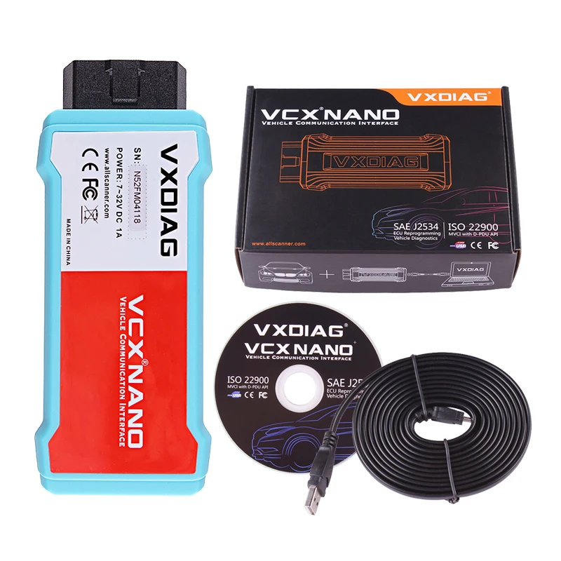 VXDIAG VCX NANO OBD2 автомобильный диагностический инструмент сканер для Ford Mazda 2 в 1 WiFi USB