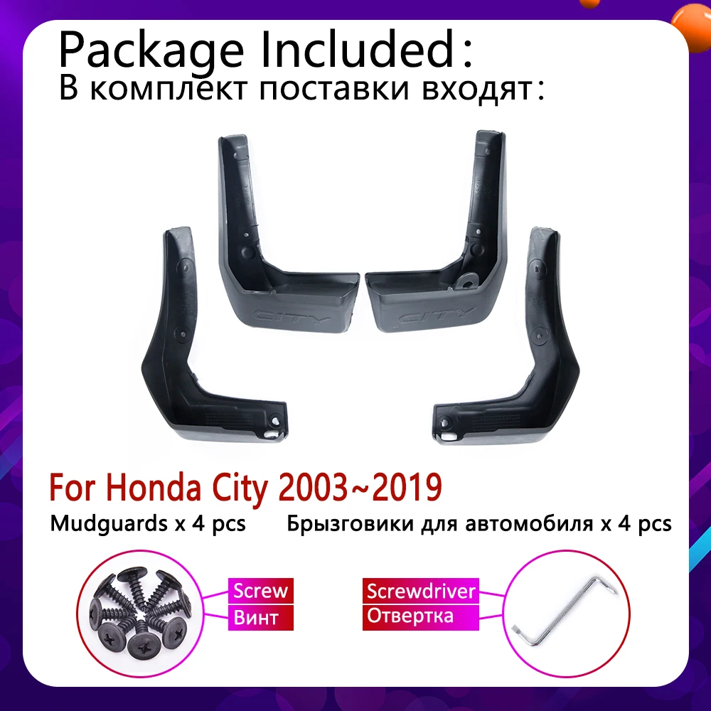 Брызговик для Honda City GD8 GD9 GM2 GM3 GM6 2003 ~ 2019 брызговик грязи брызговики аксессуары 2004