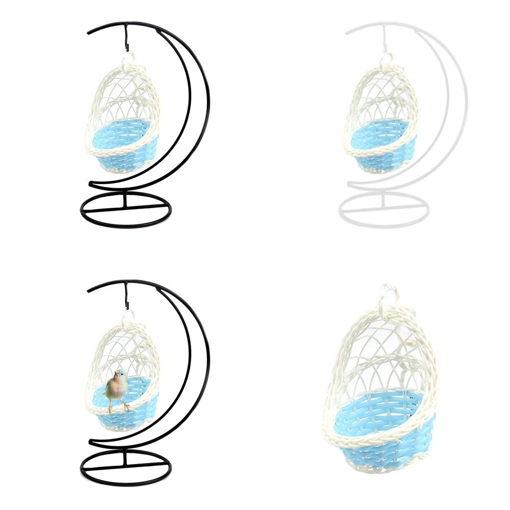 Swing Nest Cages Hanging Bed Hamster Hammock Iron Garden Decorative Parrot Basket Small Pet Cradle Weaving | Дом и сад