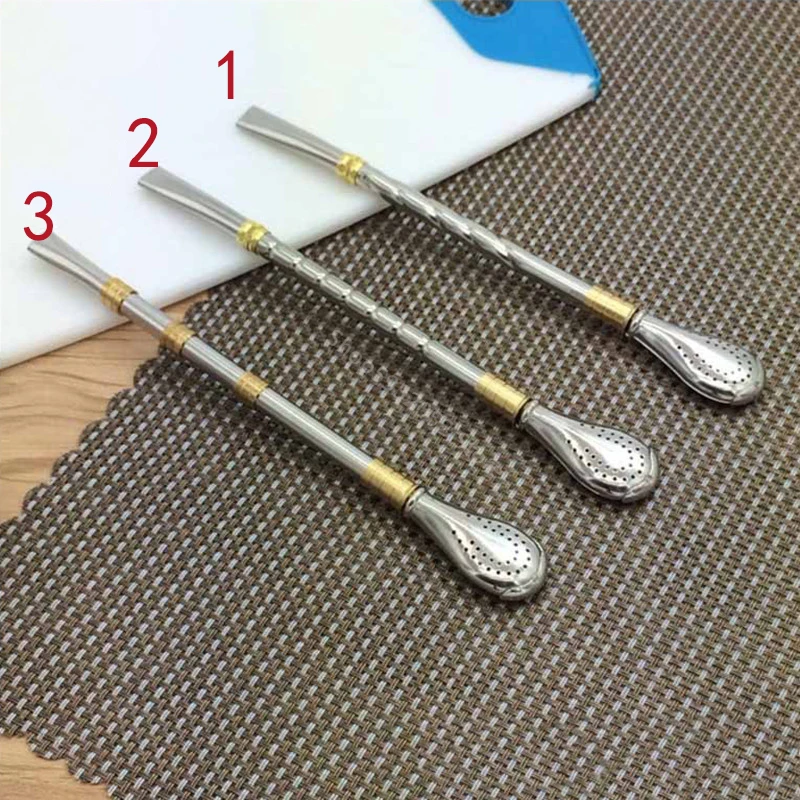 

Tea Filter Mate Stainless Steel Tea Straws Bombilla Gourd Reusable Tea Tools Drinking Straw Spoon Washable Coffee Tea Tool