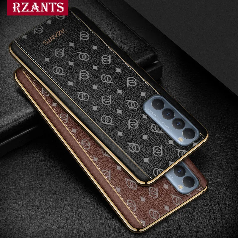 

For OPPO Reno 4 Pro 4G Case Ultra Thin Electroplate Leather Business Cover for OPPO Reno 4 4G Case