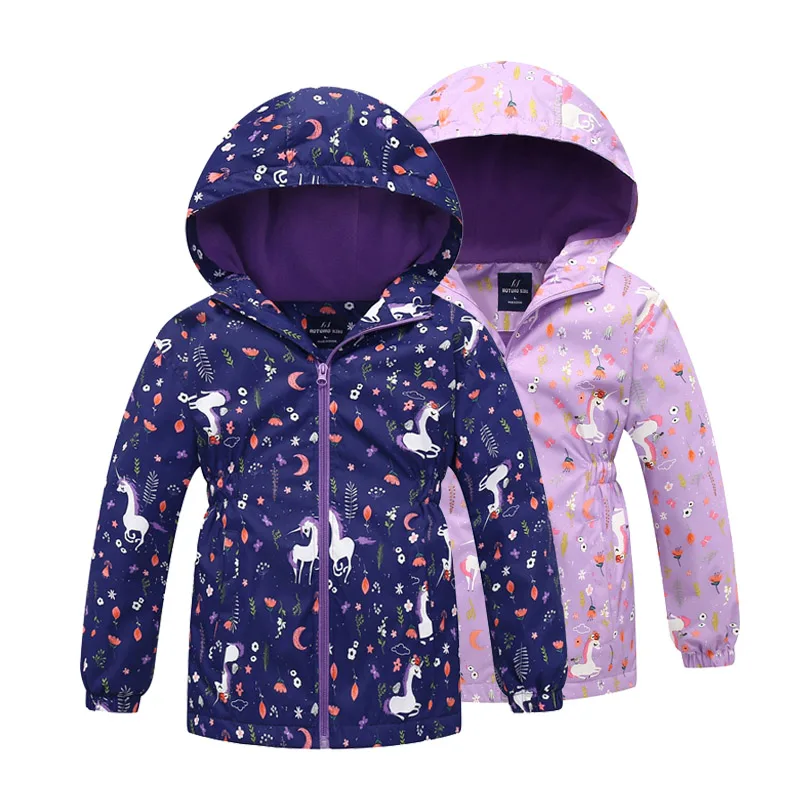 Children Outerwear Warm Polar Fleece Coat Hooded Kids Clothes Waterproof Windproof Baby Girls Jackets For Autumn Spring 3-12Y | Детская