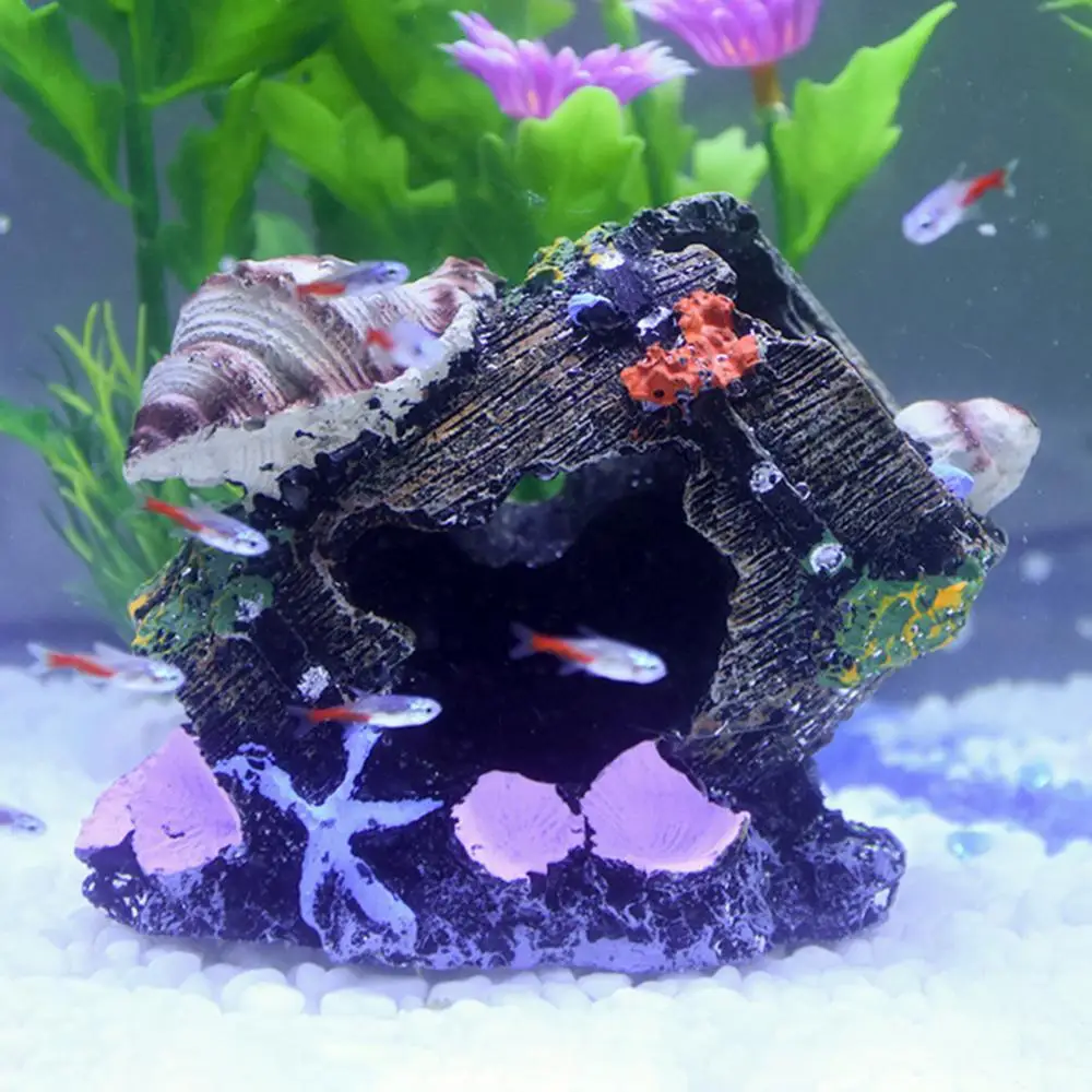 Аквариумный резервуар из смолы искусственная оболочка аквариумный для рыбы