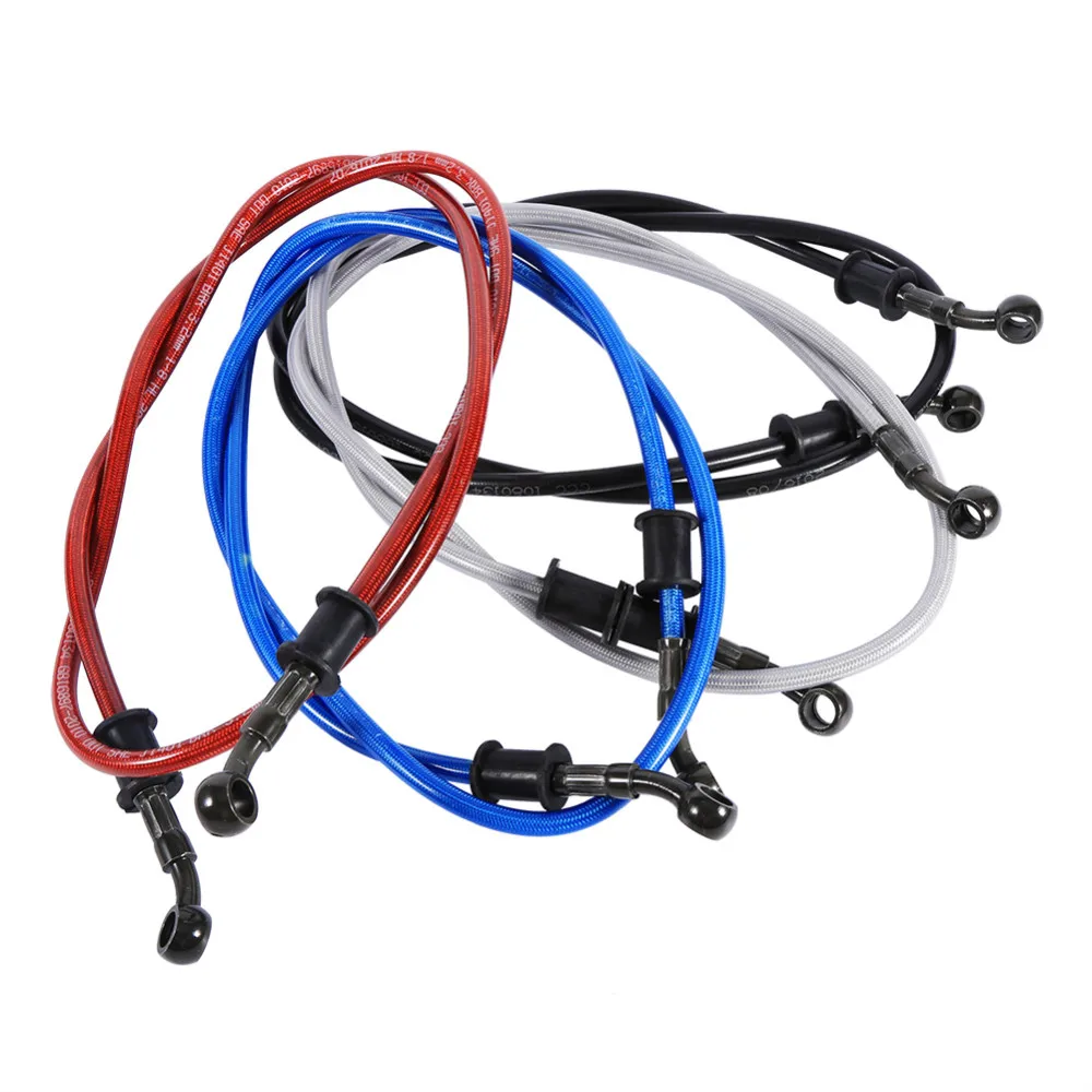 

50cm-120cm Motorcycle brake Hose Braided Steel Brake Clutch Oil Hose Line Pipe Fit ATV Dirt Pit Bike 5 Color Hot 500mm 600mm