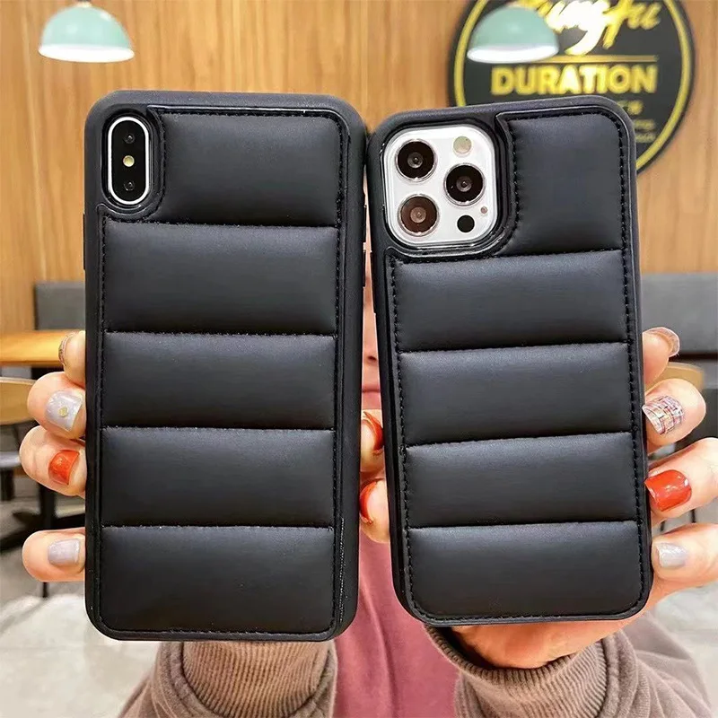 

Apple 12promax mobile phone shell down jacket iphone11 protective cover South Korea xsmax autumn and winter applicable 7/8p