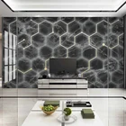 На заказ любой размер обои 3D черный геометрический мрамор Фреска Гостиная ТВ диван спальня домашний декор Papel де Parede фрески