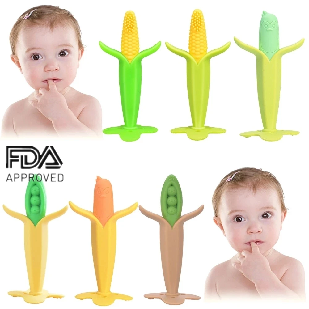 Детская зубная щетка с коробкой силиконовая для чистки зубов детский массажный