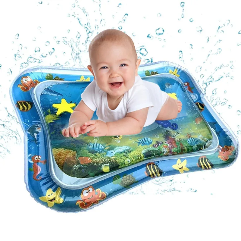 

Baby Kids Water Play Mat Toys Inflatable thicken PVC infant Tummy Time Playmat Toddler Activity Play Center water mat for babies