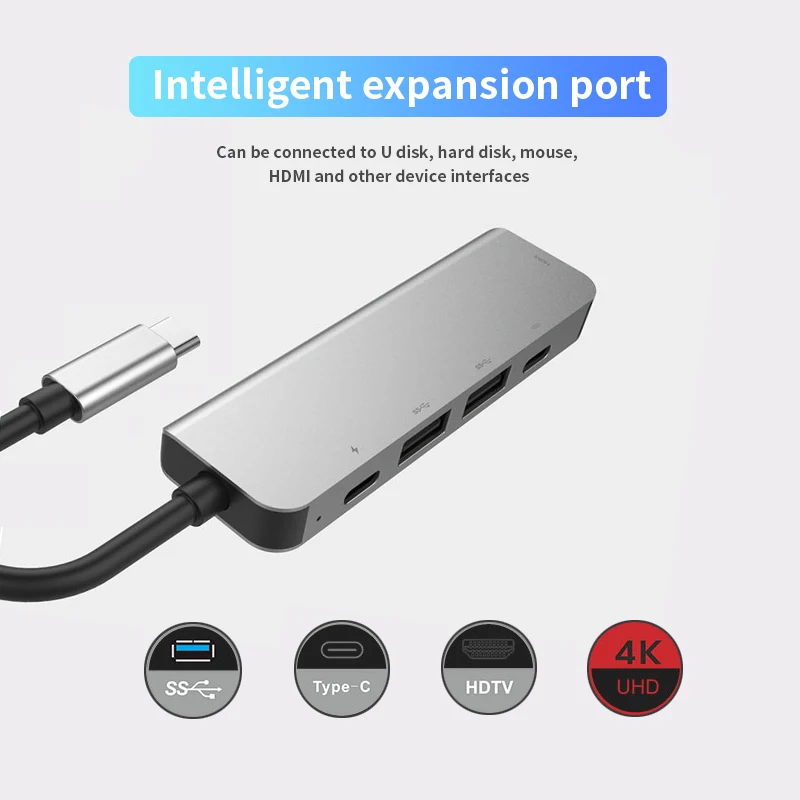 Высокая Скорость 5-Порты и разъёмы USB3.0 4K HDMI HDTV OTG USB-CAdapter Micro USB c PD зарядки Порты и разъёмы для смартфонов Apple Macbook Планшетные ПК ноутбука, настольного компьютера, аксессуары