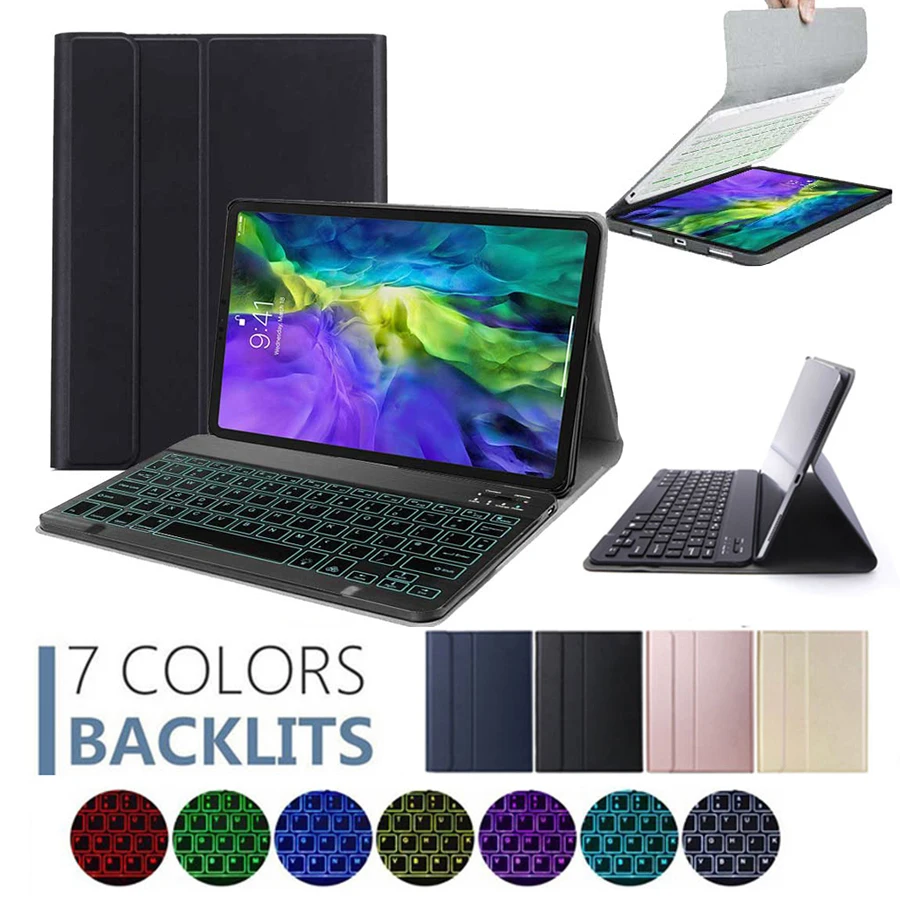 Чехол с беспроводной клавиатурой и подсветкой для iPad Pro 11 дюймов 2020 2018