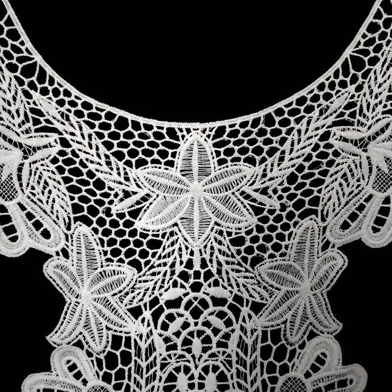 Вышивка с круглой горловиной для творчества искусственные Съемная воротники