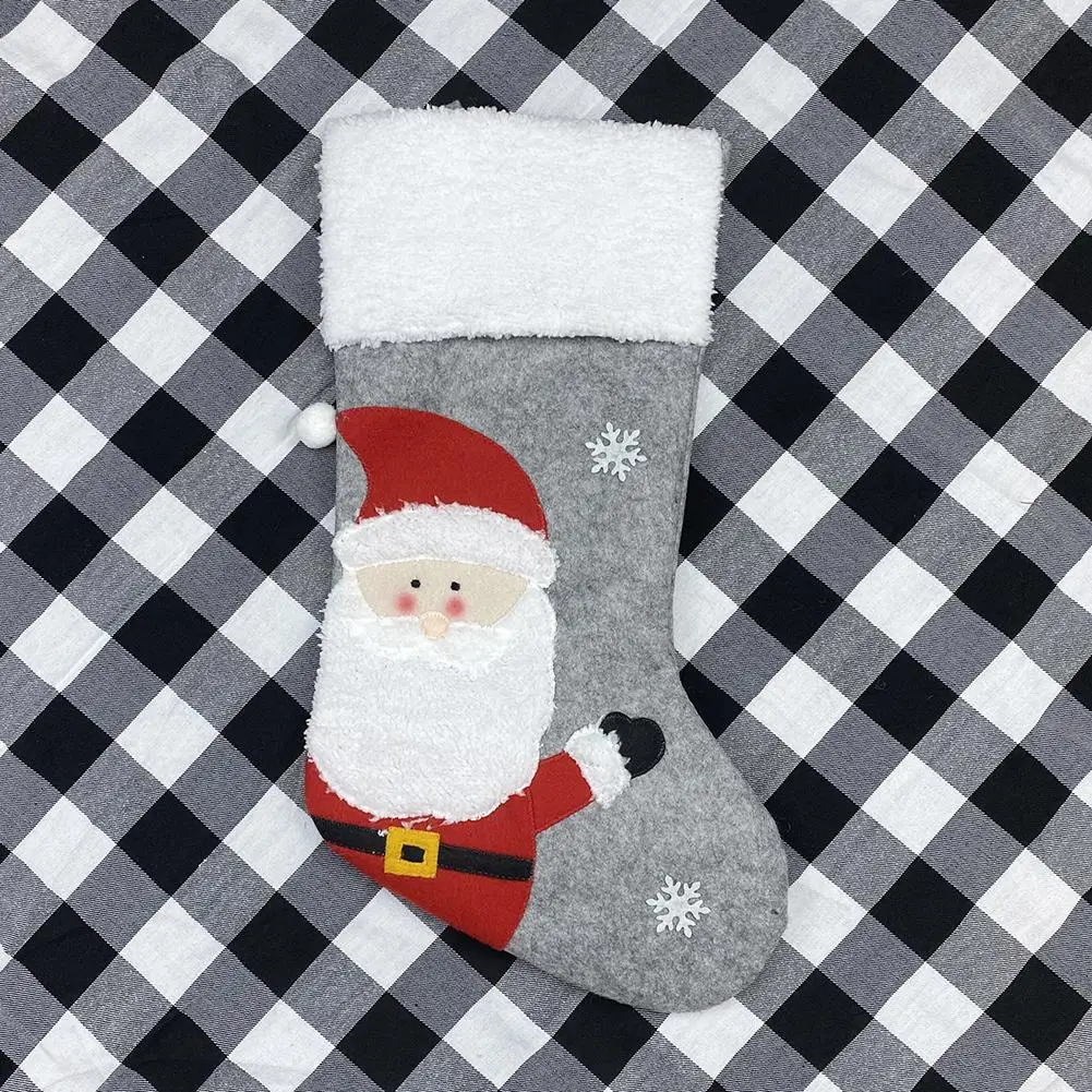 

RCtown New Year Christmas Stocking Sack Xmas Gift Candy Bag for Home Sock Christmas Tree Sock Gift Bag Decorations#35