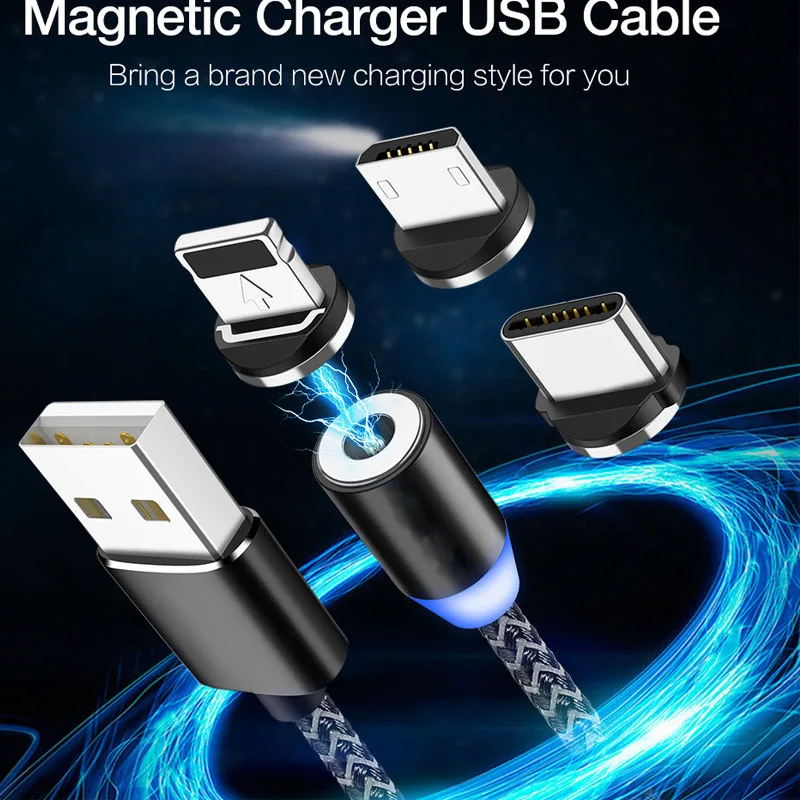 Магнитный кабель Garas Micro usb Type C для зарядки зарядный android micro usb|Кабели мобильных