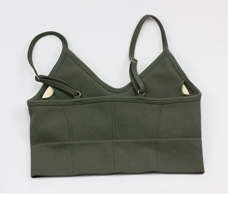 

Seamless Sports Bra Top Fitness Women 2019 Gym Bra Hollow Out Crop Tops Workout Padded Yoga Bra High Support Running Activewear