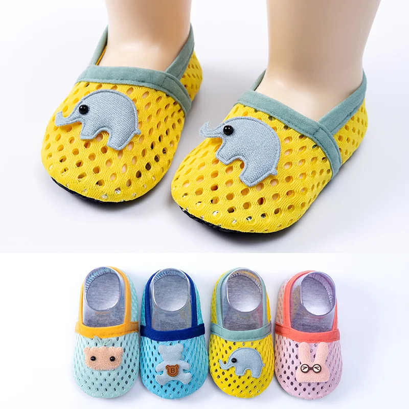 

Summer New Mesh Breathable Children's Floor Socks Cartoon Men And Women Baby Infant Non-Slip Soft Bottom Toddler Shoes And Socks