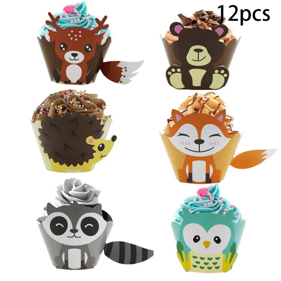 1Набор бумажной посуды с животными: стаканы, салфетки, обвязка для торта для декора вечеринки "Джунгли Сафари" для мальчиков на День Рождения детей.