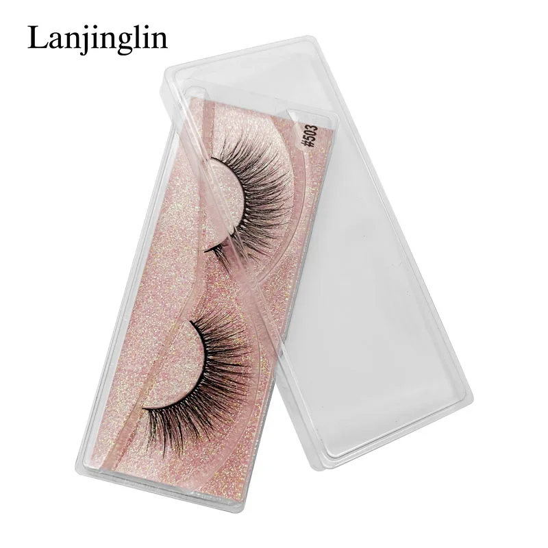 LANJINGLIN, 1 пара, 3d, норковые накладные ресницы, натуральные, длинные, накладные ресницы, для наращивания, сексуальные, для макияжа, красивые, бесклевые, оптом