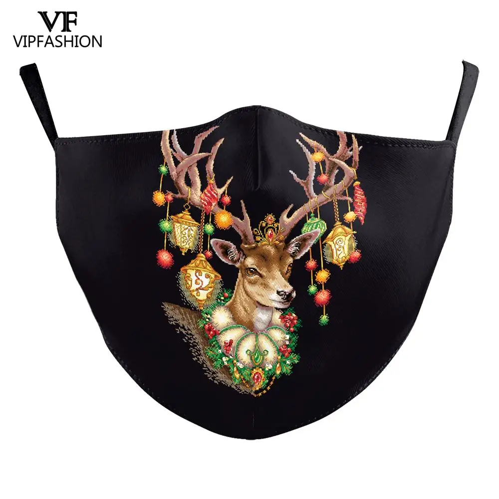 Vip модный моющийся многоразовый уход за кожей лица Тканевая маска на Рождество с