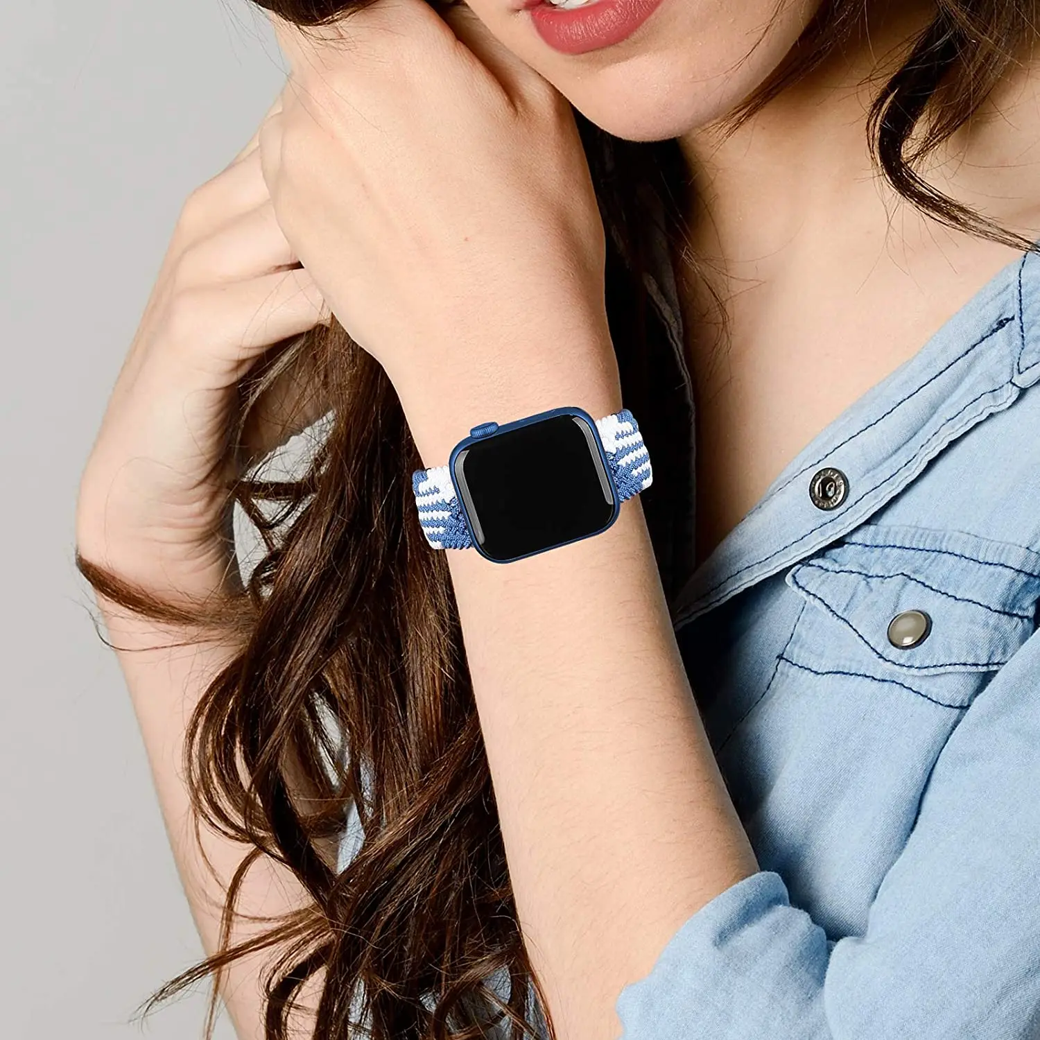 

Solo Nylon Braid Strap for Apple Watch Band 6 se 5 4 3 44mm 40mm 38mm 42mm Elastic Sports Bracelet for IWatch Series 6 5 4 3 2 1