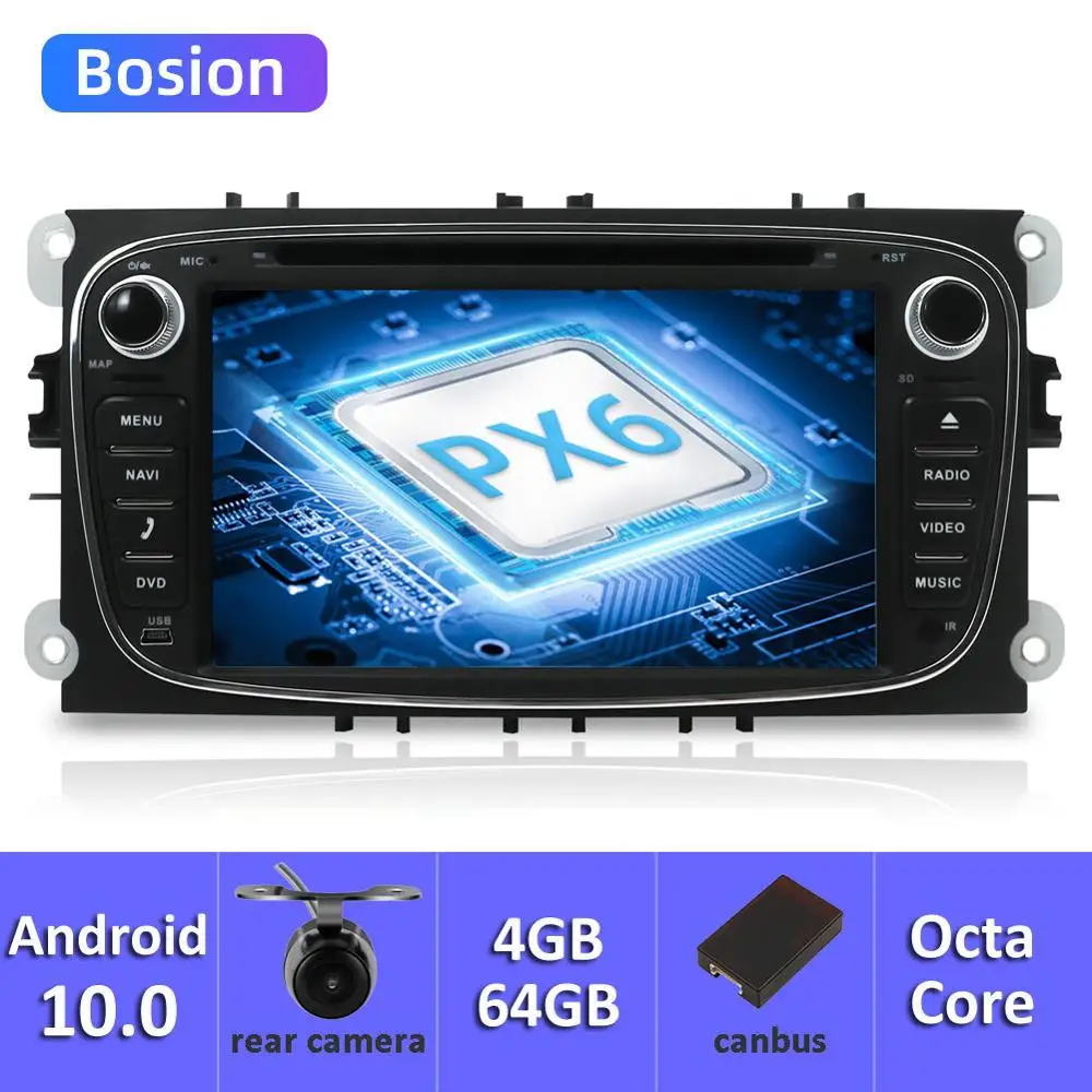 Автомагнитола 2 Din на Android 10 мультимедийный проигрыватель с GPS 7 дюймов DVD для
