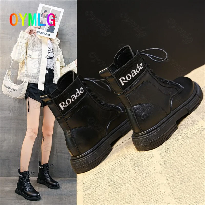 

Новинка Осень-зима 2020, женские шерстяные Ботинки Martin, женские короткие ботинки на толстом каблуке в британском стиле, модные женские ботинк...