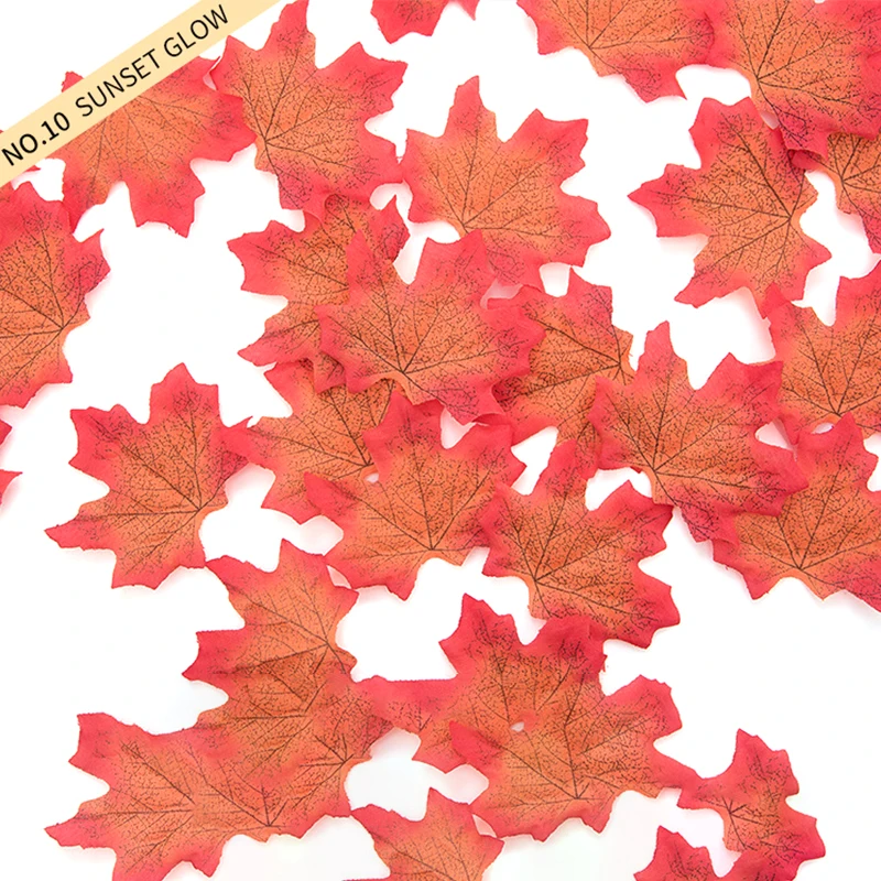 50pcs Artificial Maple Leaves Silk Plant Backdrop Wreath For Home Wedding Party Crafting Decoration accessories Scrapbooking | Дом и сад