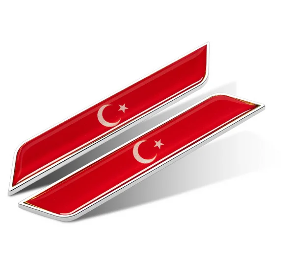 

3D Silver Turkey Flag Auto Emblem Badge Motorcycle Decals Fairing Decals Stickers Car Accessories
