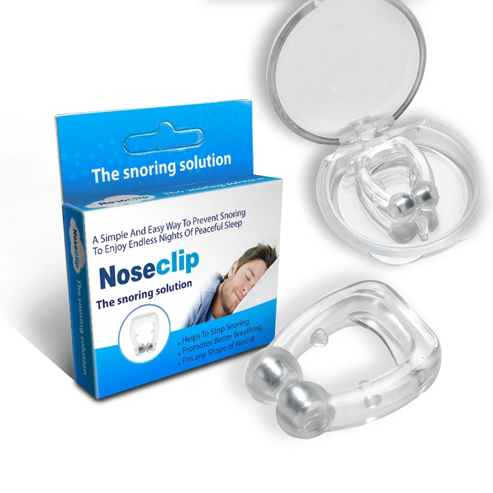 

30boxes/lot Snore Ceasing Device Sleep Apnea Popular Anti Snoring Silicone Nose Clip