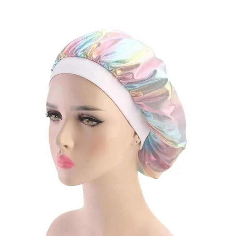 Красочные Для женщин шелковистые DU-RAG волосяной покров аксессуары волна шапки
