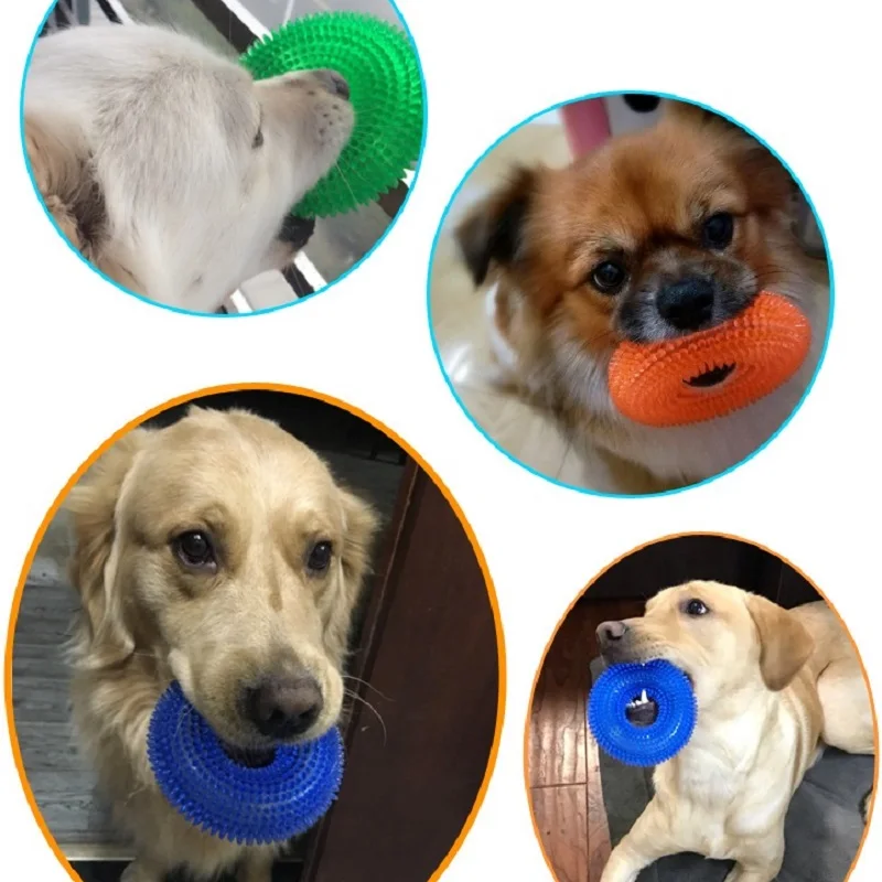 Игрушки для домашних питомцев умные интерактивные чистые зубы эластичное кольцо