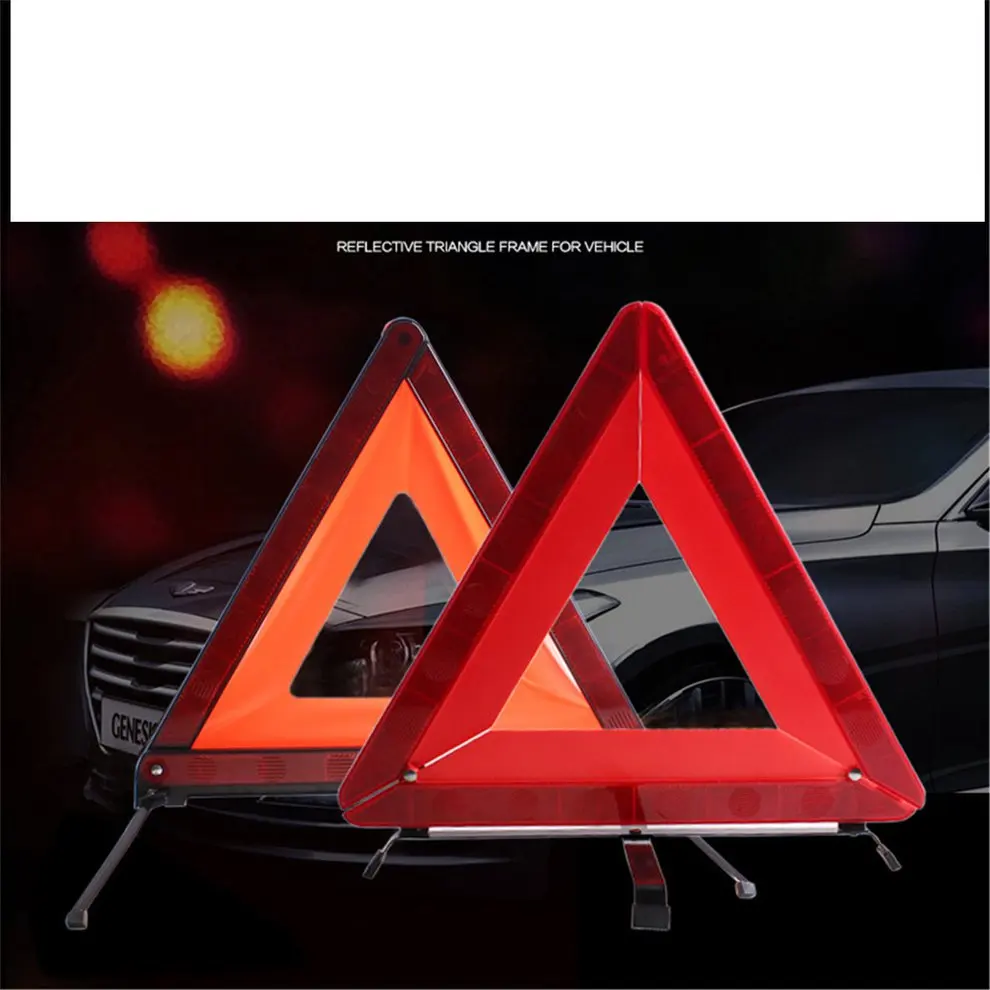 

Car Triangle Emergency Warning Sign Foldable Reflective Safety Roadside Lighting Stop Sign Tripod Road Flasher