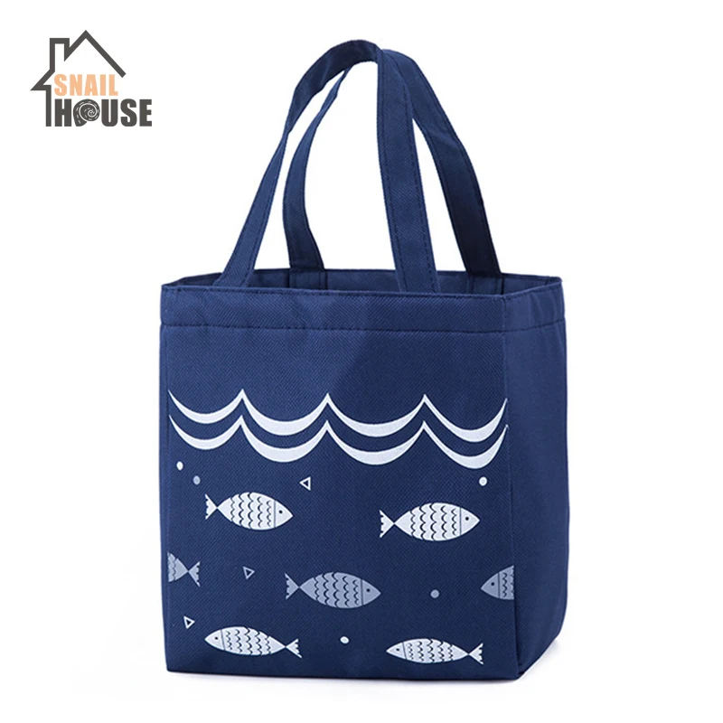 Изолированная сумка для обеда с милым мультипликационным рисунком студенческие