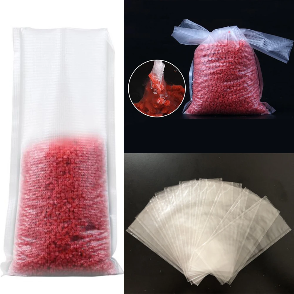 

100PC Water-soluble lure bags PVA Carp Lure Bag Water Dissolution Bait