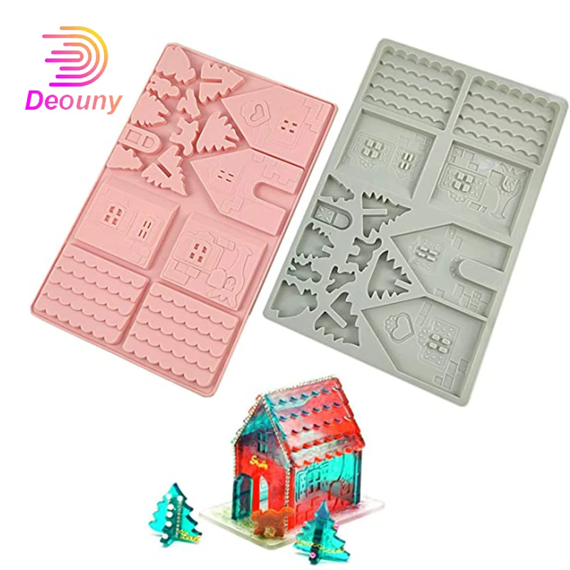 DEOUNY 3D рождественский дом имбирный домик инструмент для выпечки тортов