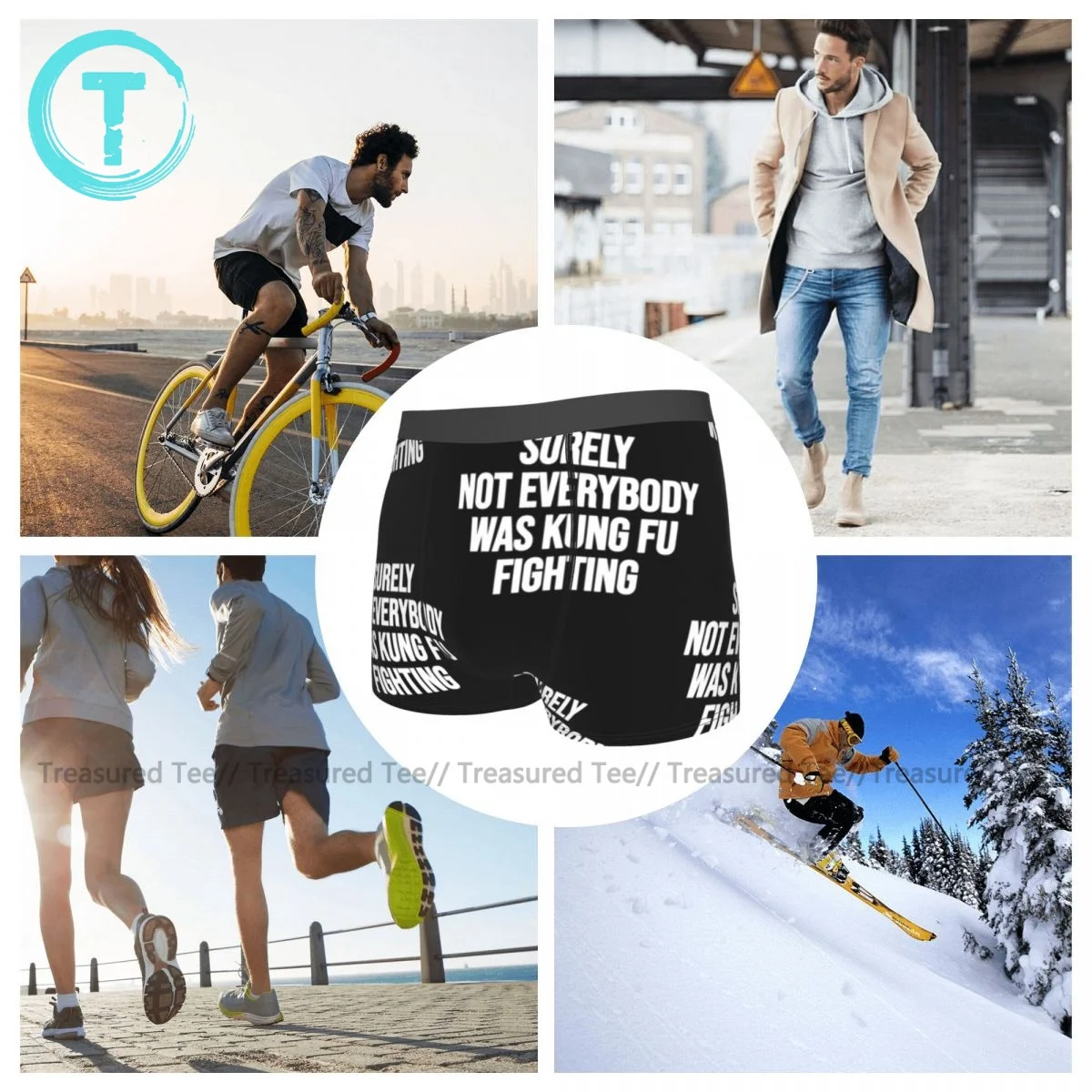 

Kung Fu Underwear Printed Polyester Sublimation Trunk Hot Boys Sexy Boxer Brief