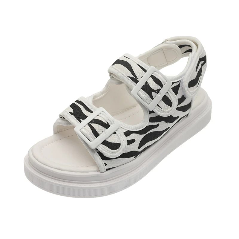 

Сандалии женские кожаные на плоской подошве, удобная повседневная обувь в стиле панк, модные босоножки, золотистые, лето 2022