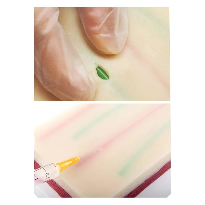 Venipuncture Iv injection Training Pad Model Silicone Human Skin Suture Practice 4 Veins Imbedde | Инструменты