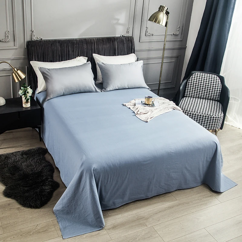 Постельное белье однотонная простыня большая Простыня из чистого хлопка