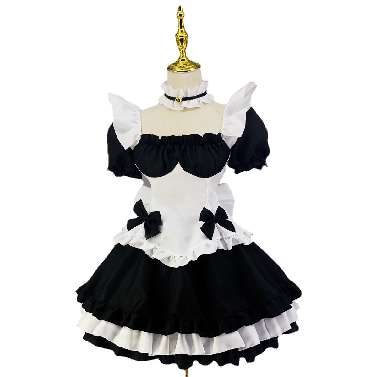 

China Embroidery #22 Maid Dress Role Play Costume Transparent Chiffon Cosplay Anime Uniform Temptation Suit Sexy Cute Lace Up