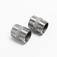 14 to 1 14 bspt male thread hex nipple stainless steel pipe joint 304 pipe fittings for homebrew 2pcs3pcs5pcs per lot
