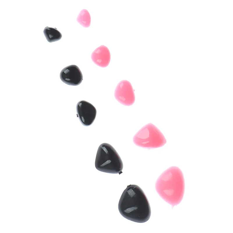 Глаза амигуруми для кукол круглые плоские черные треугольные пластиковые 150