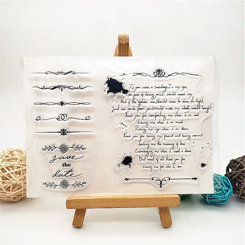 

Силиконовые прозрачные штампы Love Poems, 11x16 см