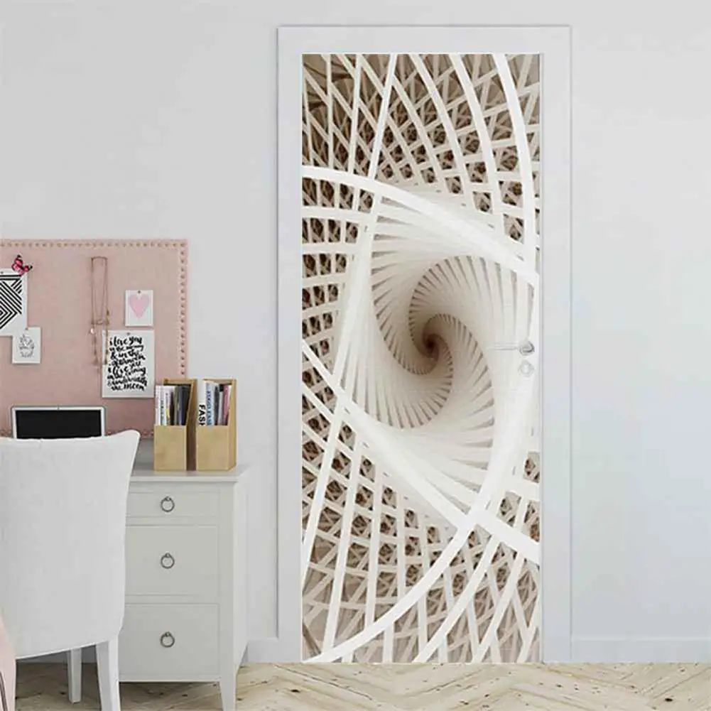 

Lightweight Great Wear Resistant 3D Door Decal Practical Wall Sticker Attractive for Home