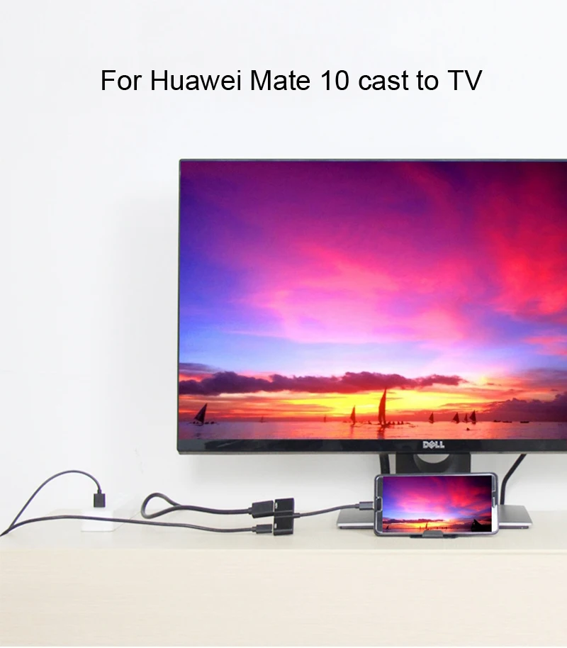 4K 1080P USB Type C к HD TV HDTV видео кабель адаптер конвертер для Macbook Huawei Mate10 P20 Sumsang S8 S9 S21