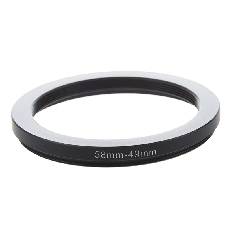 

58mm-49mm 58mm to 49mm Black Step Down Ring Adapter for Camera