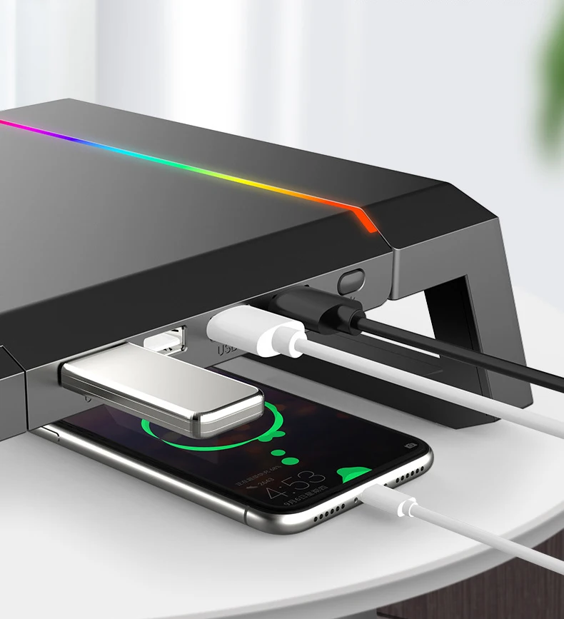 Подставка для монитора befon складная USB 3 0 RGB-подсветильник ка подставка хранения